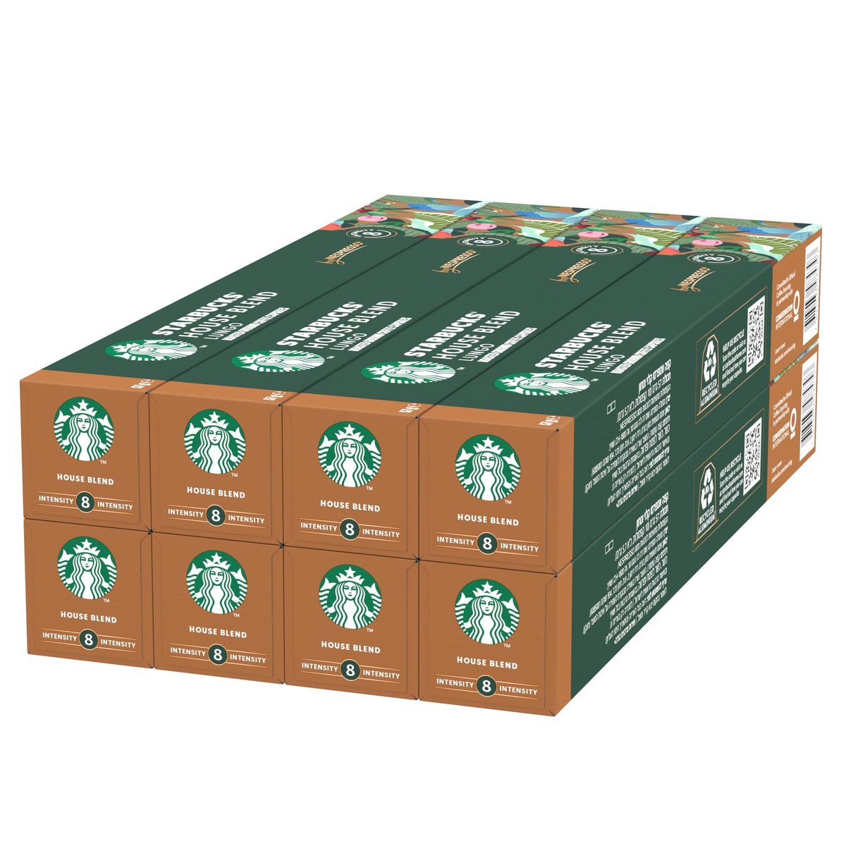 STARBUCKS House Blend by Nespresso, Medium Roast, Coffee Capsules 8 x 10 (80 Capsules)