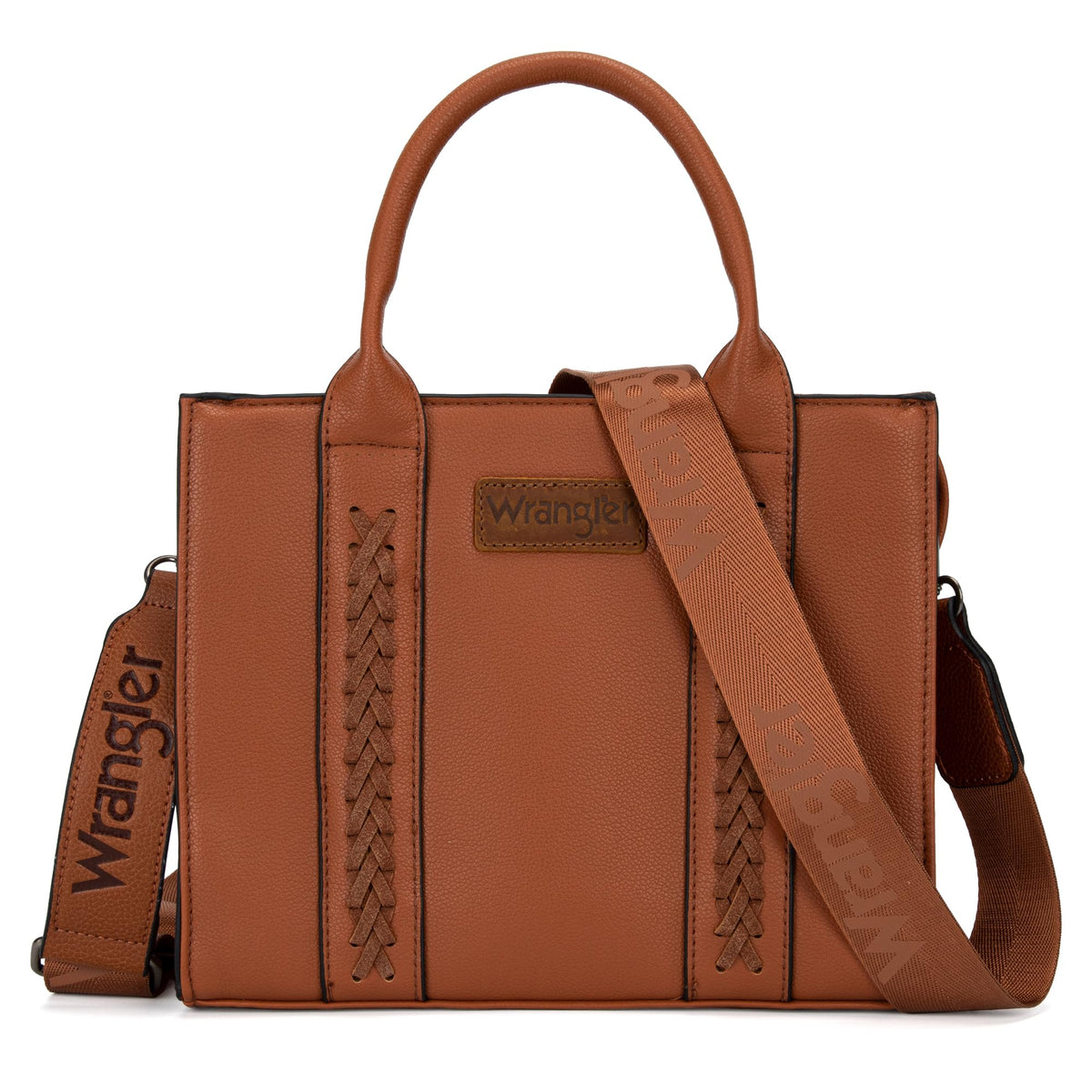 Wrangler Tote Bag for Women Top Handle Handbags Satchel Bag Shoulder Bag Purse for Women with Crossbody Strap LG-WG70-8120DBR
