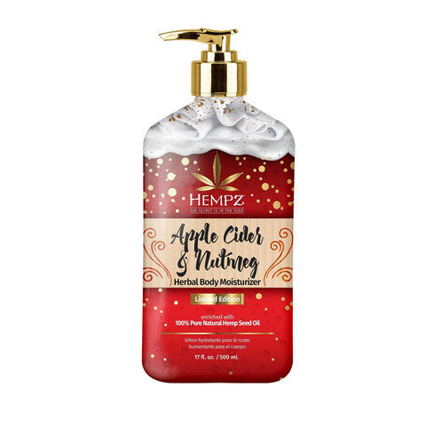 Limited Edition Apple Cider & Nutmeg Herbal Moisturizing Body Lotion (17 oz) - Fall Scented Body Lotion for Women or Men with Dry or Sensitive Skin - Hydrating Moisturizer for Daily Radiance