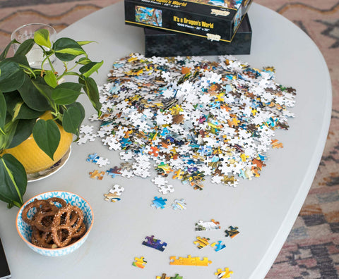 Toynk It's A Dragon's World Magic Fantasy Puzzle for Adults and Kids | Difficult 1000 Piece Jigsaw Puzzle Toy | Fun Quarantine Gift | Interactive Brain Teaser Challenge for Game Night | 28 x 20 Inches
