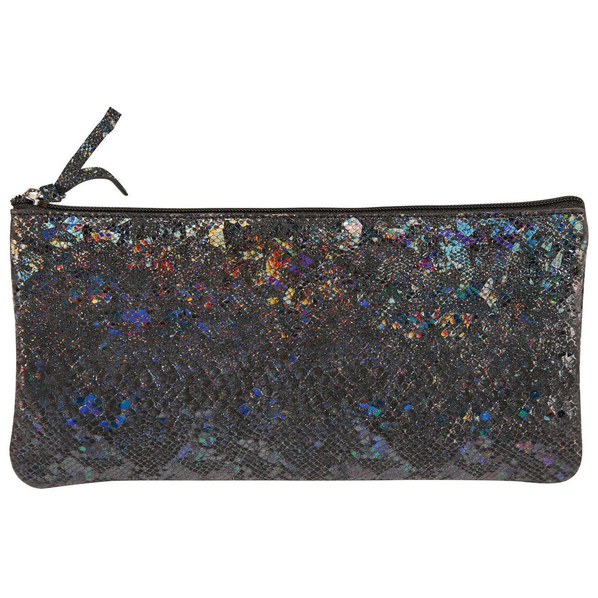 Clairefontaine - Ref 410016C - CÃƒÆ’Ã†â€™Ãƒâ€ Ã¢â‚¬â„¢ÃƒÆ’Ã¢â‚¬Â ÃƒÂ¢Ã¢â€šÂ¬Ã¢â€žÂ¢ÃƒÆ’Ã†â€™ÃƒÂ¢Ã¢â€šÂ¬Ã…Â¡ÃƒÆ’Ã¢â‚¬Å¡Ãƒâ€šÃ‚Â©leste Leather Flat Pencil Case - 22 x 11cm, Made From Genuine Lambskin Leather, Metal Zip With Leather Puller - Black