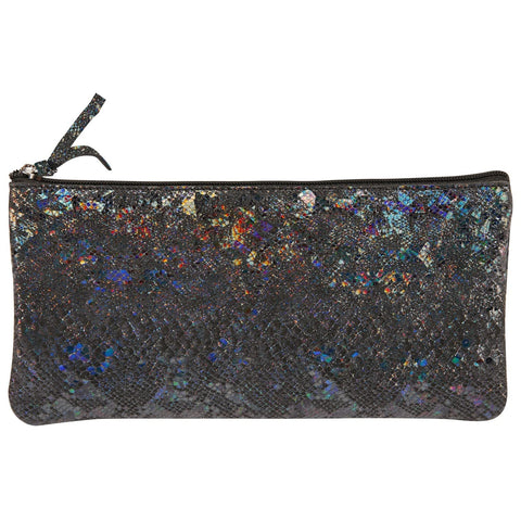 Clairefontaine - Ref 410016C - CÃƒÆ’Ã†â€™Ãƒâ€ Ã¢â‚¬â„¢ÃƒÆ’Ã¢â‚¬Â ÃƒÂ¢Ã¢â€šÂ¬Ã¢â€žÂ¢ÃƒÆ’Ã†â€™ÃƒÂ¢Ã¢â€šÂ¬Ã…Â¡ÃƒÆ’Ã¢â‚¬Å¡Ãƒâ€šÃ‚Â©leste Leather Flat Pencil Case - 22 x 11cm, Made From Genuine Lambskin Leather, Metal Zip With Leather Puller - Black