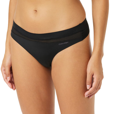 Calvin Klein Women's Thong 000qf6047e Thongs, Black (Black), M