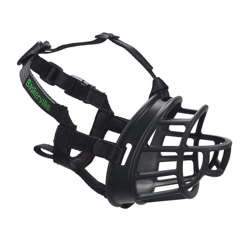 Safe BASKERVILLE ULTRA MUZZLE, Size 3, Patented Humane Design, Breathable, Dog can Pant and Drink, Adjustable, Padded, Dog Training Muzzle for Small & Medium Dogs, Prevents Biting, Wildlife Scavenging