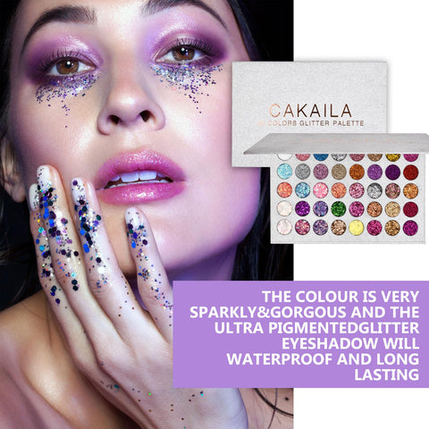Bezavea Eyeshadow Palette Makeup Set, 40 Colors Eyeshadow Palette Makeup, 40 Blendable Shades with Highly Pigmented Glitters, Shimmers for Day or Night Looks, Neon Eyeshadow Makeup Palette