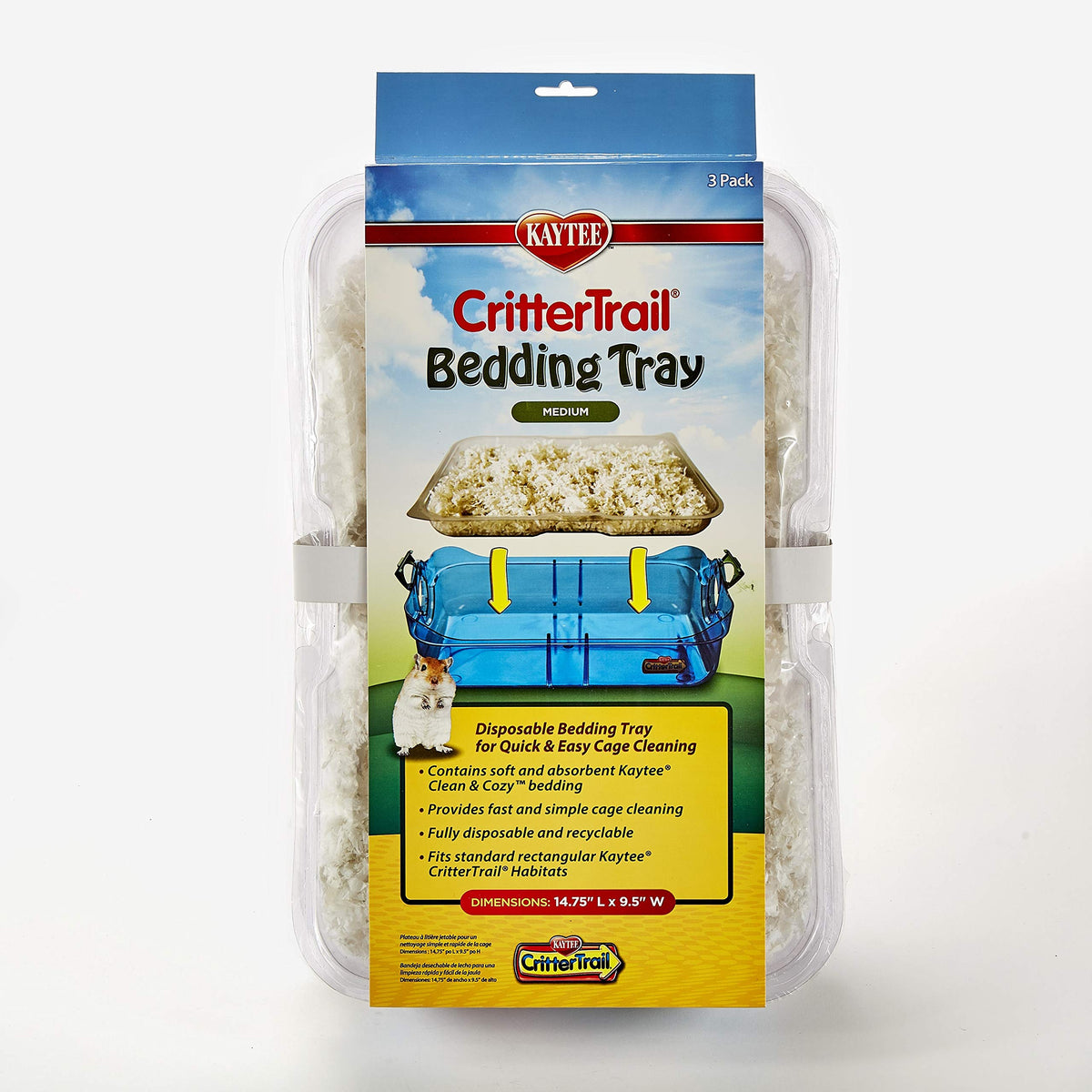 Kaytee Crittertrail Bedding Tray 3 Count