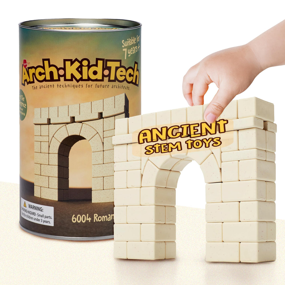 Taksa Toys Ancient Roman Arch Stem Toys Premium Educational Stackable Building Blocks, for Kids Ages 7 8 9 10+ Years Old, Indoor Architectural Kit Construction Games, Montessori Children Toys 69 Pcs