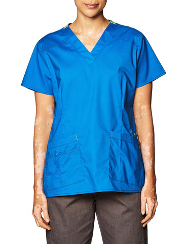 WonderWink Women's Wonderflex Verity Scrub Top, Royal, Small