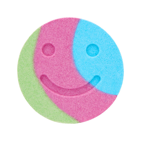 Holler and Glow Happy Vibes Only, Smiley Shaped Bath Bomb