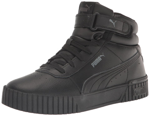 PUMA Women's CARINA 2.0 MID Sneaker, Puma Black-Puma Black-Dark Shadow, 5.5