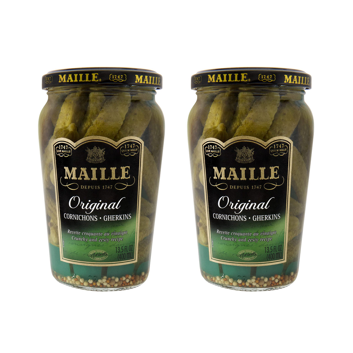 Maille Pickles Cornichons Original 14oz 2 Pack