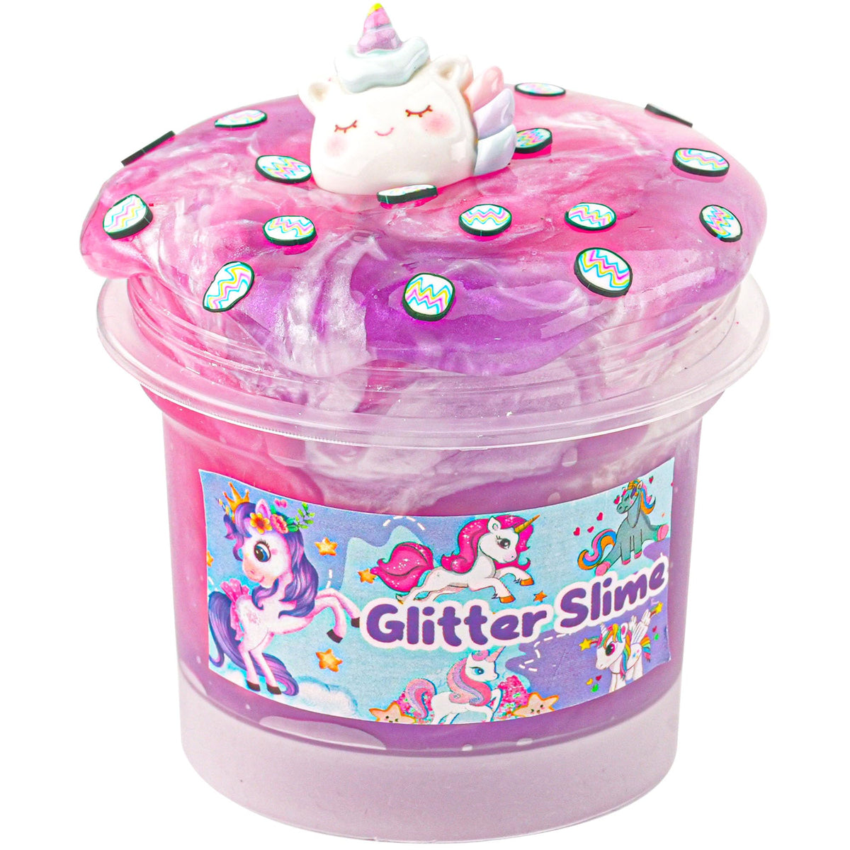 Pink & Purple Glitter Water Slime, Non-Sticky Premade Jelly Slime, Slime Party Favors for Kids, Slime Sensory Toys for Birthday Easter Hallowmas Christmas Girls Gifts & Boys Gifts
