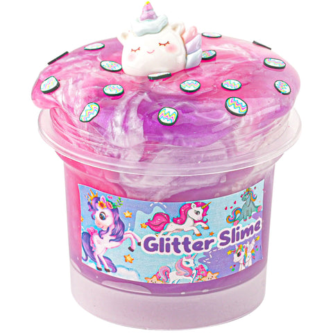 Pink & Purple Glitter Water Slime, Non-Sticky Premade Jelly Slime, Slime Party Favors for Kids, Slime Sensory Toys for Birthday Easter Hallowmas Christmas Girls Gifts & Boys Gifts