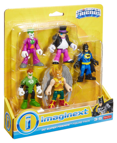 Fisher-Price Imaginext DC Super Friends 5-Piece Heroes & Villains Pack - Batman-Themed Toy Figurines