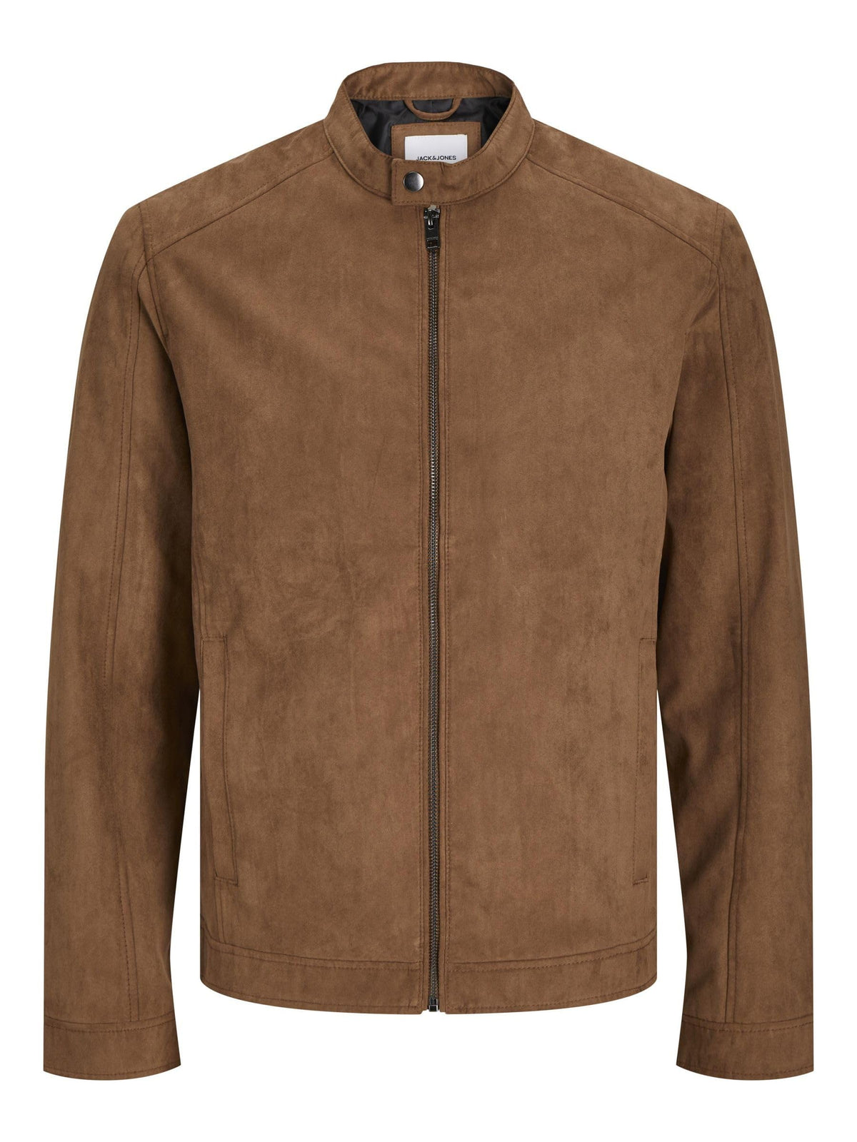 JACK & JONES Men's Jjedylan Clean Faux Suede Jacket Noos Leather, Cognac, S