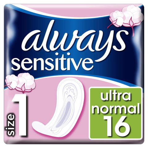 Always Ultra Sensitive Normal Sanitary Pads Size 1 Pack of 8 x 16