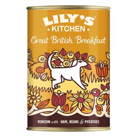 Lily's Kitchen Made with Natural Ingredients Adult Wet Dog Food Tin Great British Breakfast 6 x 400g