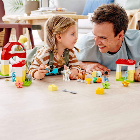 LEGO DUPLO Town Horse Stable and Pony Care 10951 Horse and Pony Stable Playset for Preschoolers; Great Gift for Kids Who Love Horses, Ponies and Pony Rides, New 2021 (65 Pieces)