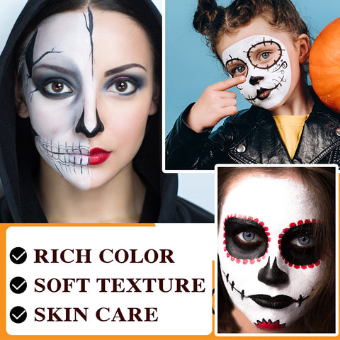 Face Body Nose Paint Stick,Clown Makeup Black Cream-Blendable Sticks,Waterproof Eyeblack Stick Blendable Long Lasting Professional SFX Cosplay Festival Stage Halloween Makeup Stick
