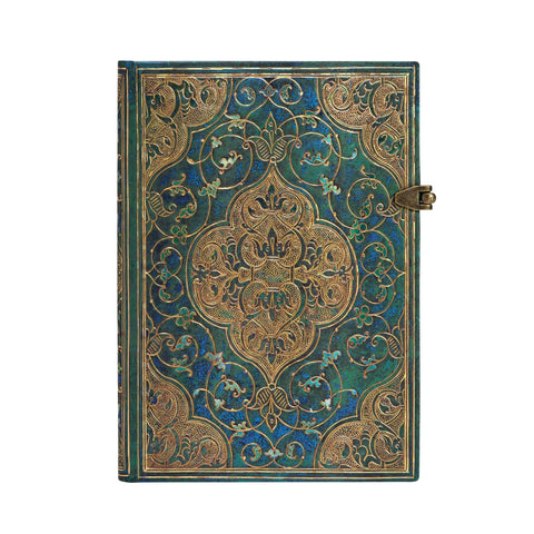 Paperblanks Turquoise Chronicles Midi Lined Hardcover Journal: Lined Midi