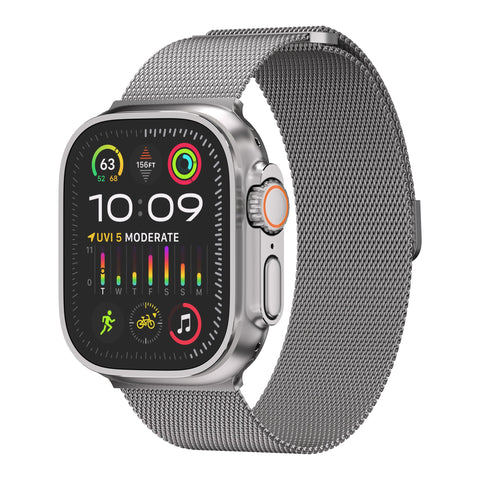 Ultra Supply Co. Ultra 2 Milanese Mesh Band compatible with Apple Watch Ultra 2 and Ultra 1 Titanium 49mm (XL), X-Large