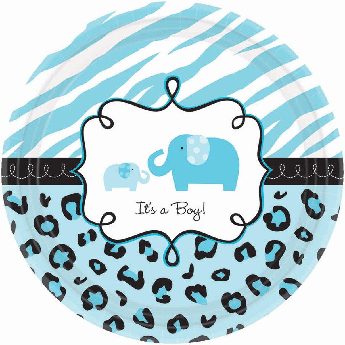 Blue "It's a Boy" Sweet Safari Plates