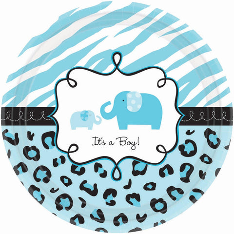 Blue "It's a Boy" Sweet Safari Plates