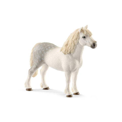 SCHLEICH 13871 Welsh pony stallion Farm World Toy Figurine for children aged 3-8 Years, White