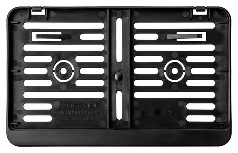 AUTOLIGHT 24 License Plate Holder 240 x 130 mm for Many Motorcycles and Scooters Made of ABS Plastic Black