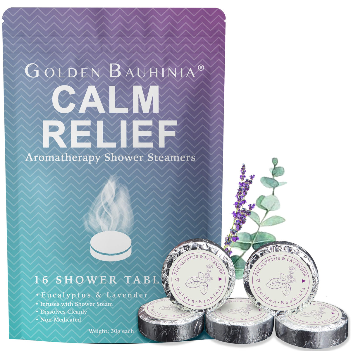 Intensely Refreshing Eucalyptus&Lavender Aromatherapy Shower Steamers - 16 Pack: Ideal for Valentines Day, Birthday Gifts - The Ultimate Stress Relief Experience for Women & Men