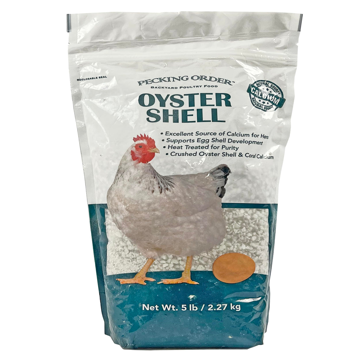 Pecking Order Oyster Shell - Calcium Supplement to Support Laying Hens and Strong Egg Shell Development (5 LB)