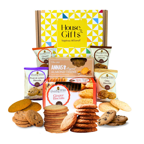 Biscuits Gift Set Biscuit Hamper Including Ginger Biscuits, Almond Thins & 4 Packets of Grandma Wild's Classic Biscuits | Biscuit Lovers Gift