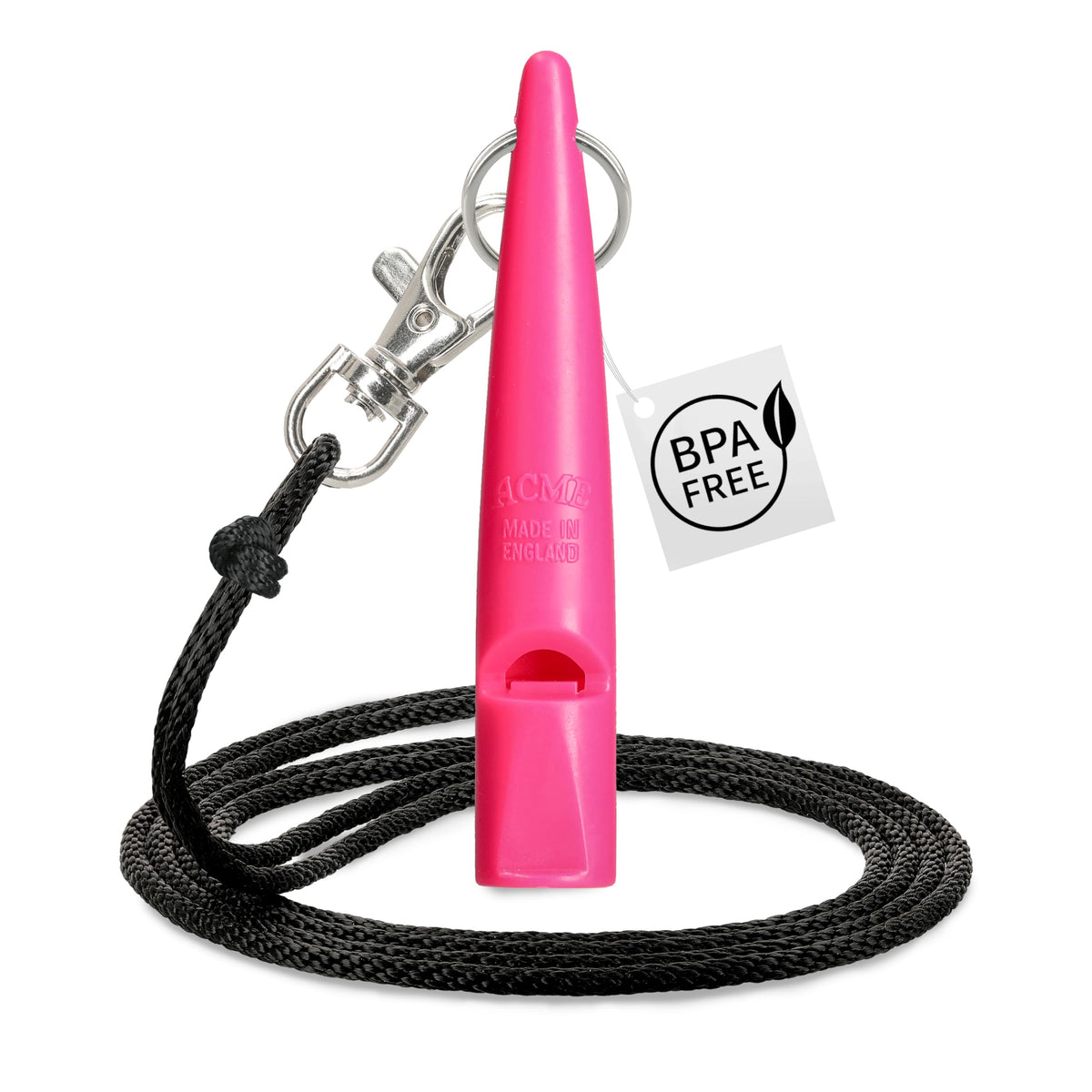 Acme dog whistle no. 211.5 + Free Whistle Band / Original from England / Ideal for Dog Training / Robust Material | Standard Frequency / Loud and Wide-Reaching (DG Pink)