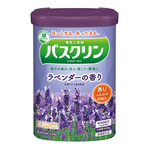 (Non-medicinal products) Bathclin bath salt Lavender scent 600g (about 30 times) Fatigue recovery