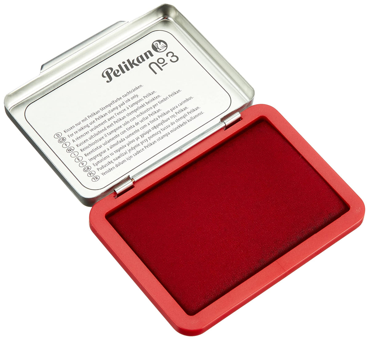 Pelikan 331181 - Metal Stamp Pad 5 x 7 cm Red