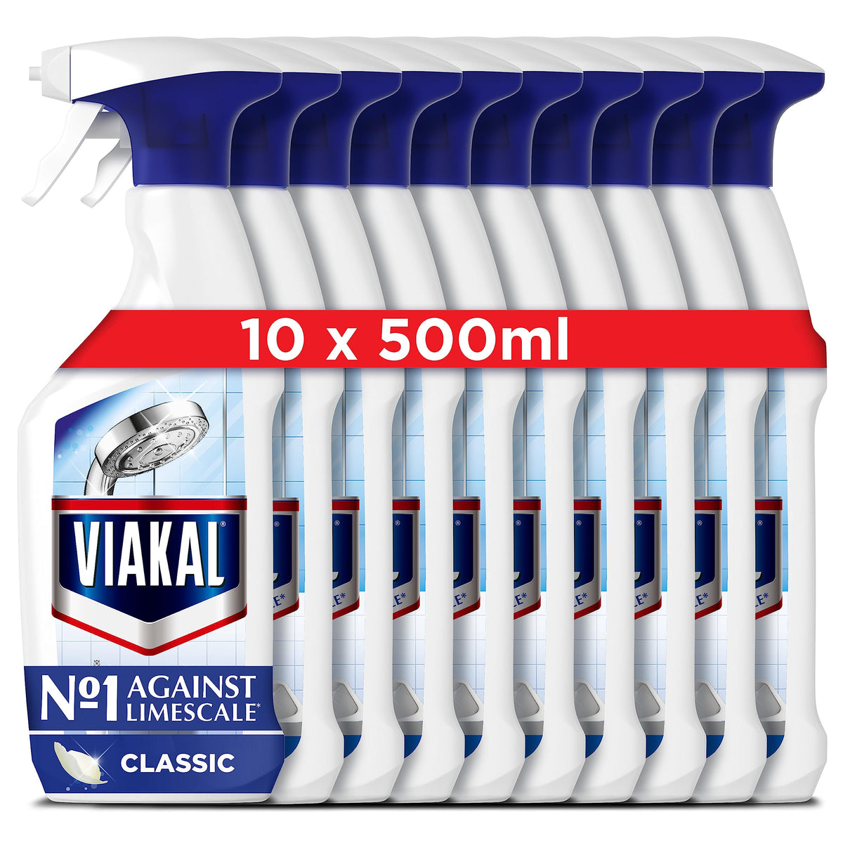 Viakal Limescale Remover Spray, Classic, 5 Litre (500 ml x 10)