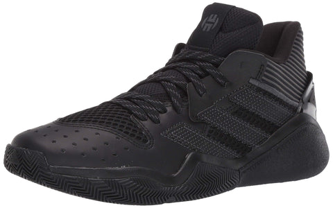 adidas Unisex Harden Stepback Basketball Shoe, Black/Grey/Black, 6 US Men