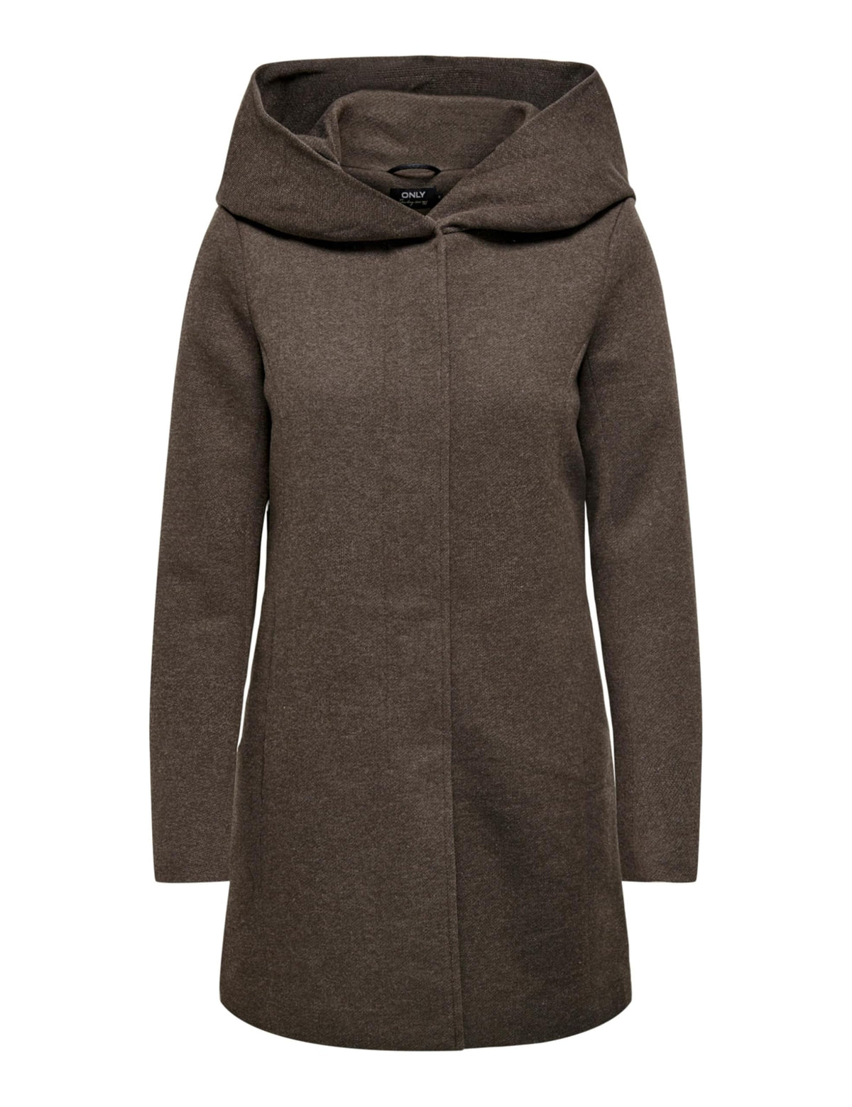 ONLY Women's Sedona Light Coat OTW Noos Jacket, Hot Fudge/Detail:Melange, Medium