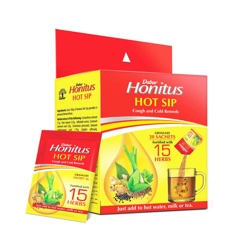 Dabur Honitus Hot Sip Ayurvedic Kadha (Pack of 30 Sachets)