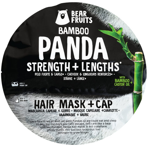 Bear Fruits Bamboo Strength + Length Hair Mask with Panda Cap 20 ml