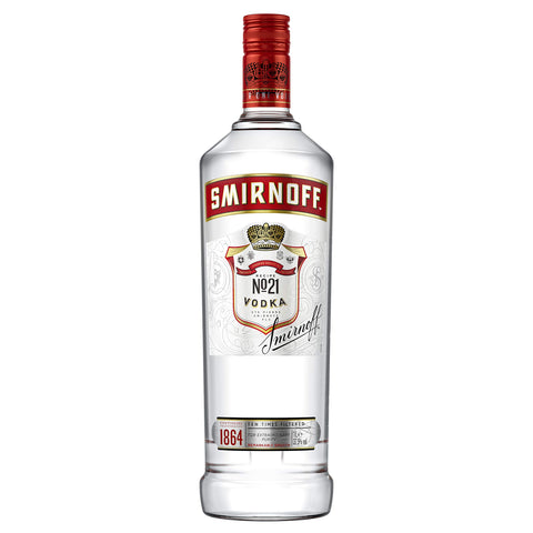 Smirnoff No. 21 Vodka | 37.5% vol | 1L | Triple Distilled & 10 x Filtered | Premium Vodka Made in Great Britain | Smooth with a Hint of Sweetness & Pepper