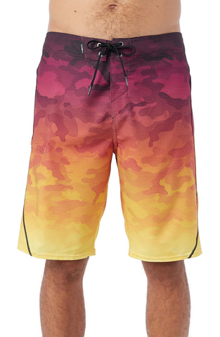 O'NEILL Men's 21 Inch S-Seam Boardshorts - Water Resistant Swim Trunks for Men with Quick Dry Stretch Fabric and Pockets,Fuchsia,32