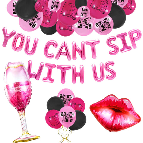 LaVenty You Can't Sip With Us Party Decor Mean Girls Party Decorations Early 2000s Party Decorations Y2K Party Decorations Mean Girls Birthday Bachelorette Party Supplies