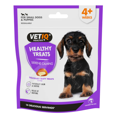 VETIQ Healthy Treats Serene Calming For Small Dogs & Puppies, Tasty Treats to Help Naturally Calm, Soothe & Relax Dogs at Bedtime, 50 g (Pack of 6)