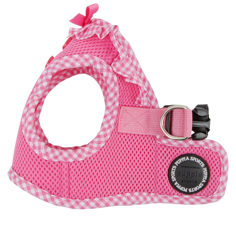 Puppia Dog Harness small dog and medium dog - Soft Vest for a special occasion - Also usable as Puppy Harness - Anti Pull Dog Lead, Pink, L