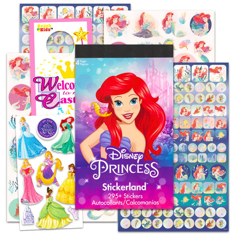 The Little Mermaid Potty Training Stickers Bundle - Over 295 Ariel Reward Stickers for Toddlers Plus Princess Stickers, More | Little Mermaid Stickers Party Favors