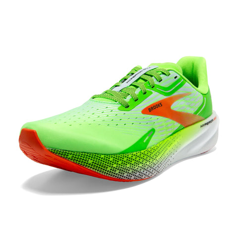 Brooks MenÃ¢â‚¬â„¢s Hyperion Max Neutral Running Shoe - Green Gecko/Red Orange/White - 12.5 Medium