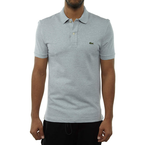 Lacoste Mens Men's Short Sleeve Classic Pique Polo Shirt, Silver/Grey Chine, 4X-Large