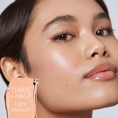 Saie Slip Tint SPF 35 Tinted Moisturizer - Light Coverage Moisturizer + Broad Spectrum Zinc Oxide Sunscreen with Hydrating Hyaluronic Acid - Shade Three + Half (1.35 oz)