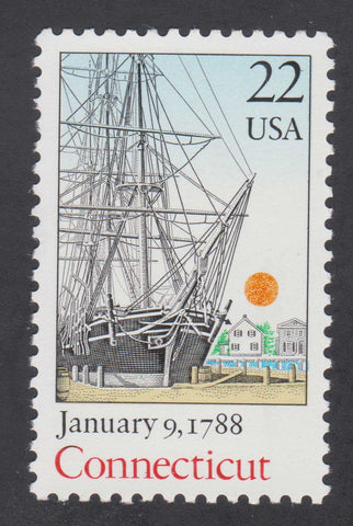 Connecticut 22Ãƒâ€šÃ‚Â¢ USA Postage Stamp